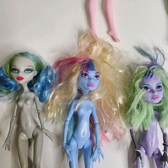 Monster High Doll Lot of 7 No Clothes Frankie Stein‎ Clawdeen Scarah Abbey Twyla - Picture 7 of 12